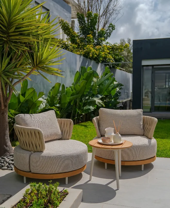 Coin Cafe eden bois (2 fauteuils avec une table )